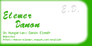 elemer danon business card